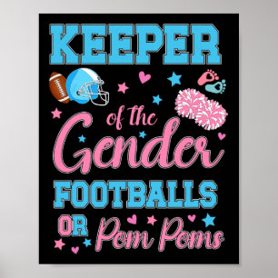 Póster Fútbol O Pom Poms Cuidan De La Prohibición De Géne