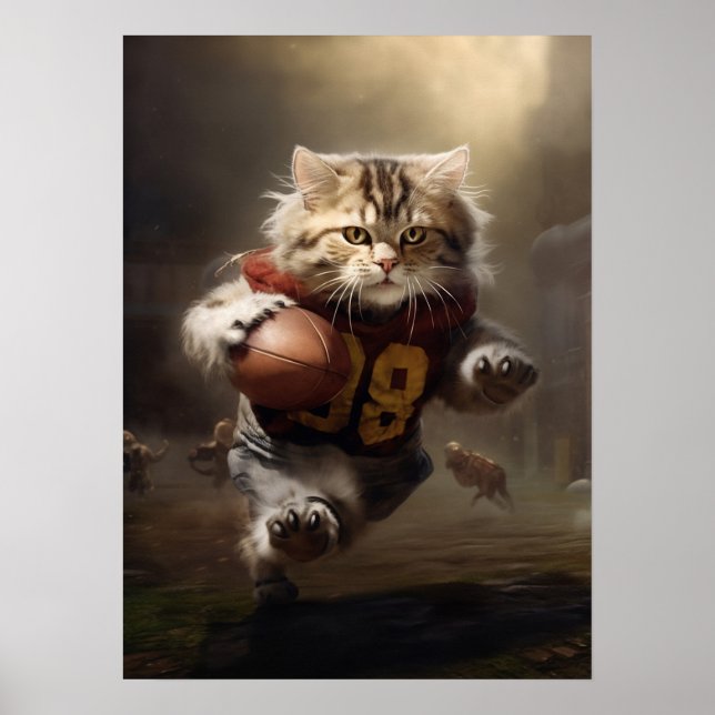 Póster Fútbol para jugar al gato (Frente)