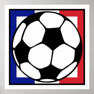 Póster fútbol. plaza francesa.