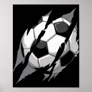 Póster Fútbol Por Golpe De Garra Marca Desgarro Rasguños