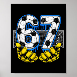 Póster Fútbol Seis Siete 67 Divertido Meme de Gen Alpha