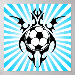 Póster fútbol tribal