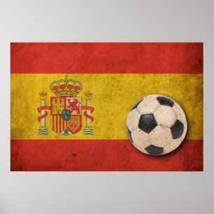 Póster Fútbol Vintage España
