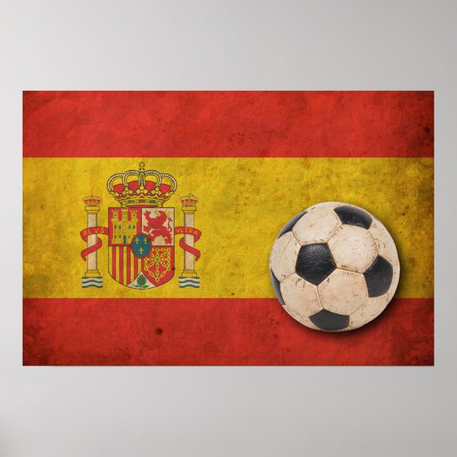 Póster Fútbol Vintage España (Frente)
