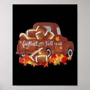 Póster Fútbol Y Caída Vintage Fall