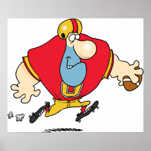 Póster Futbolista del dibujo animado