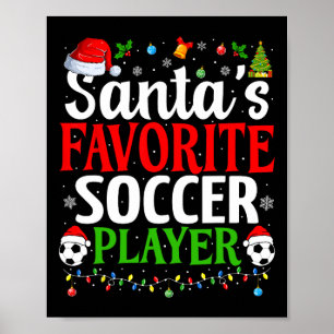 Póster Futbolista favorito de Santa María Navidad