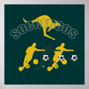 Póster Futbolistas del Socceroos lo doblan obsequios cang