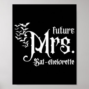 Póster Futura Señora Novia Gótica Pareo Murciélago Desped