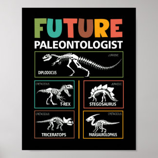 Póster Future Paleontologist Dinosaur Fossil Paleontology