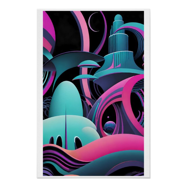 Póster Futurismo de flujo libre (Anverso)