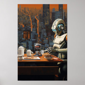 Póster Futurista Poster guerrero de terracota