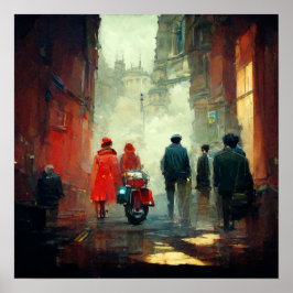 Póster Futuro cuádruple