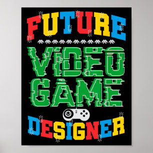 Póster Futuro Diseñador de videojuegos Camisetas Niños Ch