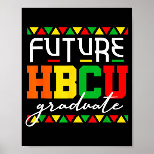 Póster Futuro Divertido Graduado Hbcu Mes de la Historia 