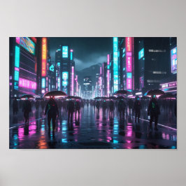 Póster Futuro japonés moderno