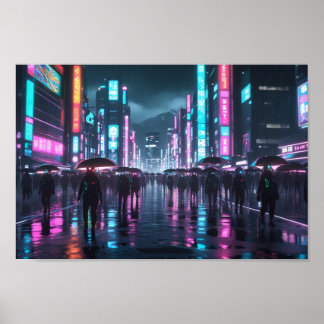 Póster Futuro japonés moderno