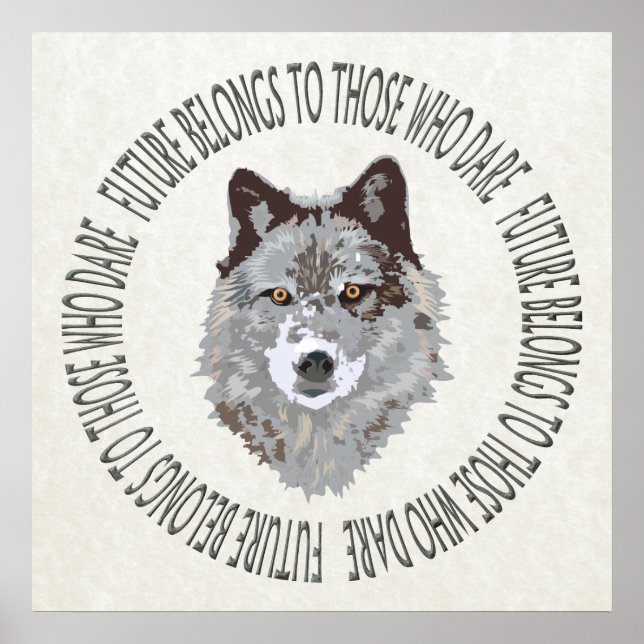 Póster futuro lobo que se atreve (Frente)