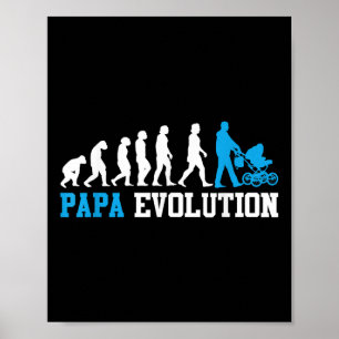 Póster Futuro Padre Papa Evolución Divertida Paternidad