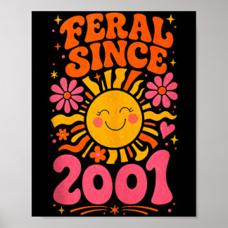 Póster Fvibesl Desde 2001 Sol Retro - Cumpleaños 25 Diver