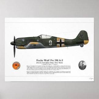 Póster Fw 190 A-3 (Oskar Romm)