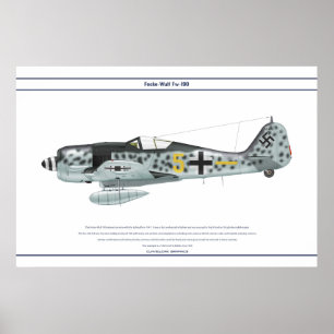 Póster Fw-190 A-8 JG300 3