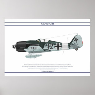 Póster Fw-190 A-8 JG3 1