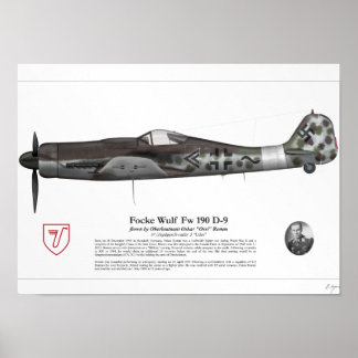 Póster Fw 190 D-9 (Oskar Romm)