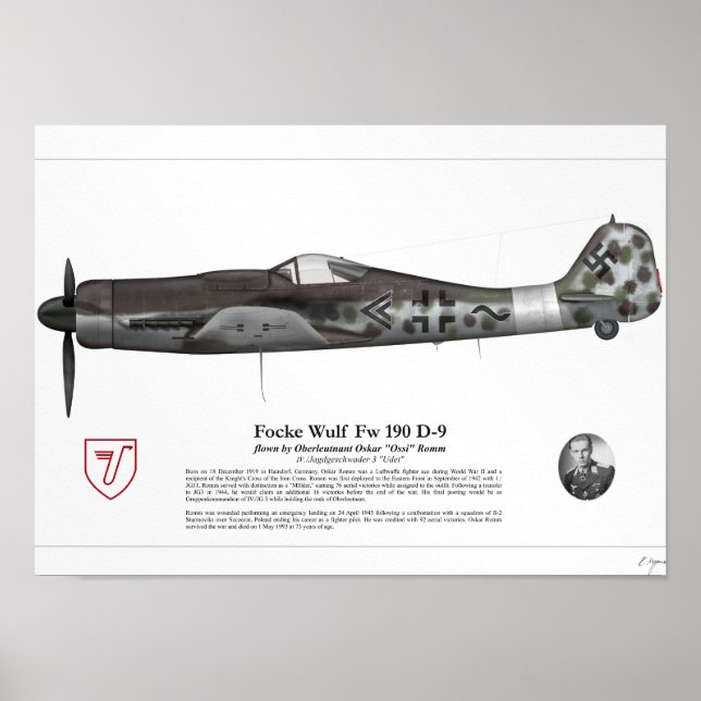 Póster Fw 190 D-9 (Oskar Romm) (Frente)
