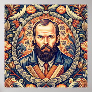 Póster Fyodor Dostoyevsky - Literatura rusa