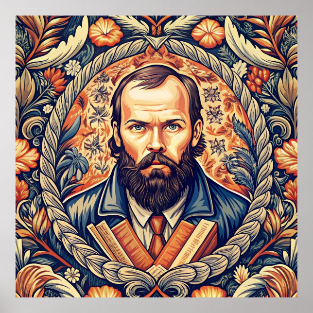 Póster Fyodor Dostoyevsky - Literatura rusa (Frente)