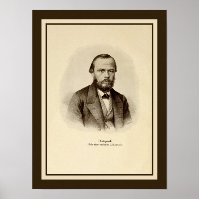 Póster Fyodor Mikhailovich Dostoyevsky 12" x 16" (Frente)