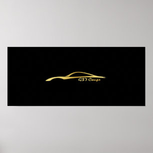 Póster G37 Brush Stroke Gold