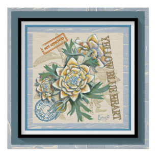 Póster G Creación Oficina de la flor amarilla