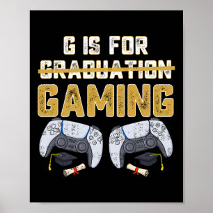 Póster G Es Para Gaming Fun School Graduación Gamer Boy K
