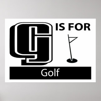 Póster G Es Para Golf