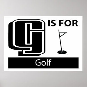 Póster G está para el golf
