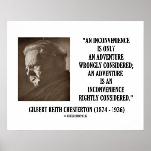Póster G.K. Aventura por inconvenientes de Chesterton