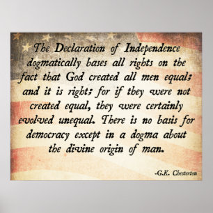 Póster G.K. Chesterton God Equality