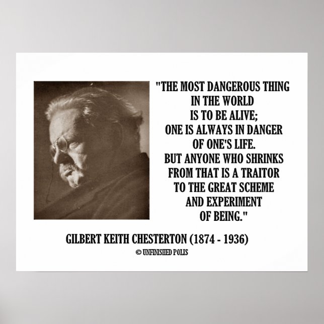 Póster G.K. Chesterton Gran Programa Experimento De Ser (Frente)
