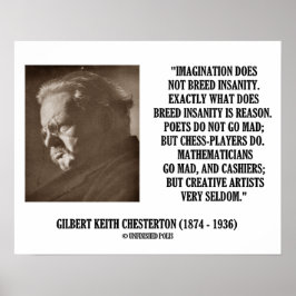 Póster G.K. Chesterton Imagination Insanity Creative