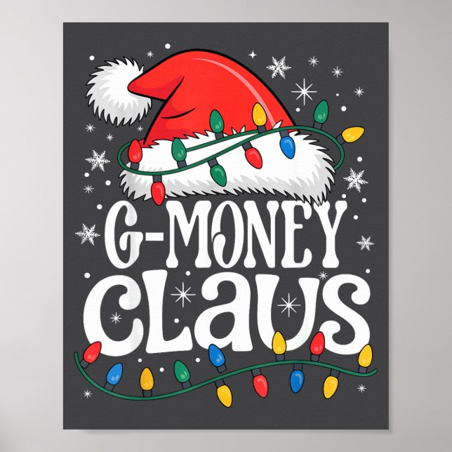 Póster G-money Claus Funny Xmas Christmas Grandma Holiday (Frente)