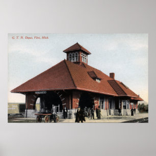 Póster G T & R Railroad Depot