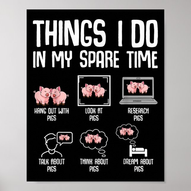 Póster G Things I Do In My Spare Time Women Kids  (Frente)