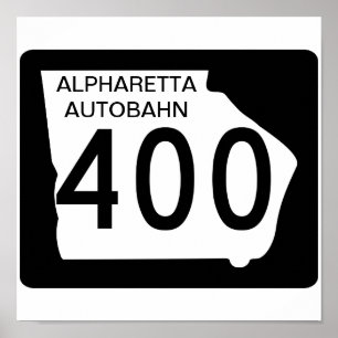 Póster GA 400 Alpharetta Autobahn