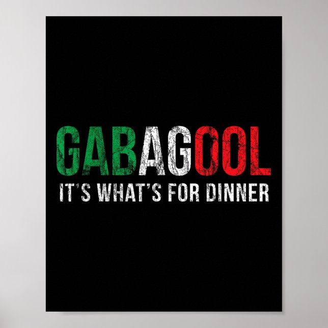 Póster Gabagool Cacola Meat Lover New Jersey Italian Gift (Frente)
