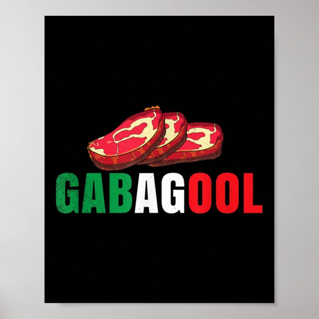 Póster Gabagool Cacola Meat New Jersey Italian Pride Gift (Frente)