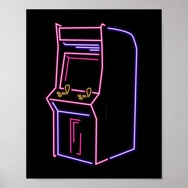 Póster Gabinete de máquinas recreativas NeON de los años  (Frente)
