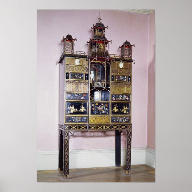 Póster Gabinete de pagoda al estilo de Thomas Chippendale (Frente)
