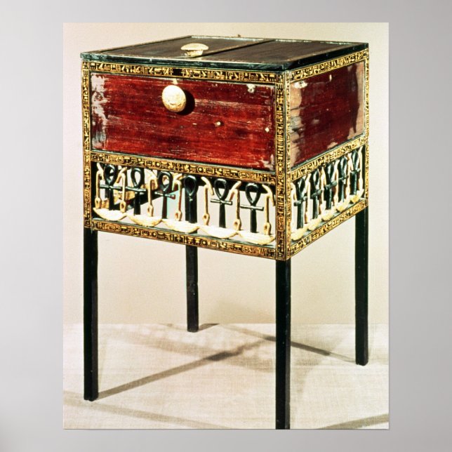 Póster Gabinete ordenado del tesoro de Tutankhamun (Frente)